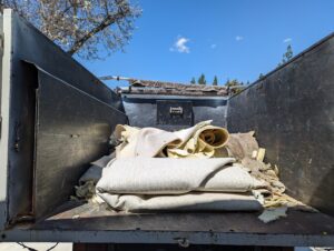 Carpet removed and in truck